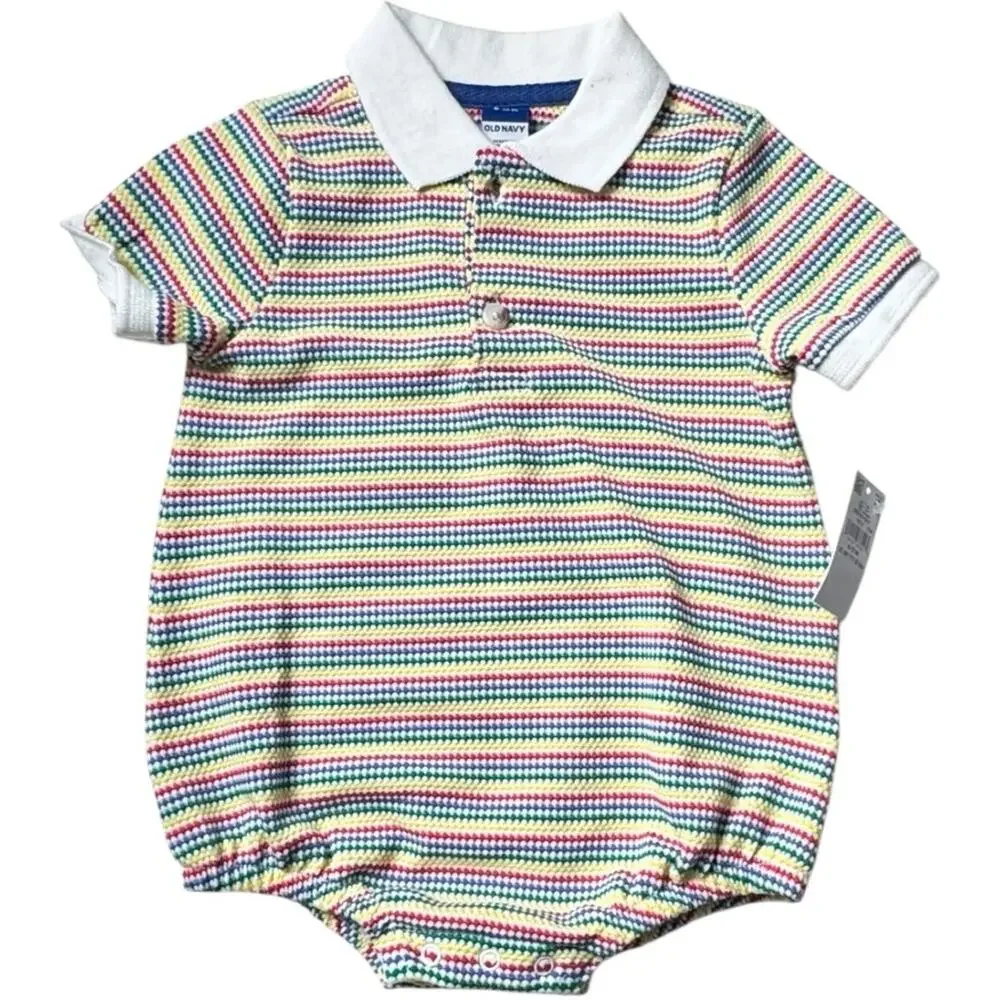 Old Navy Baby Short Sleeve Knit Snap Closure Onesie NWT  Sz 6-12 M